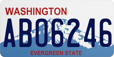 WA license plate ABO6246