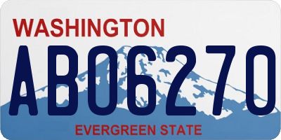 WA license plate ABO6270