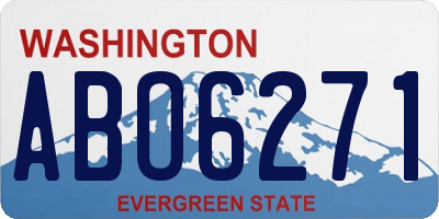 WA license plate ABO6271