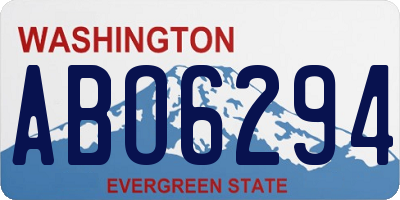 WA license plate ABO6294