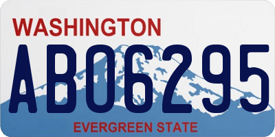 WA license plate ABO6295