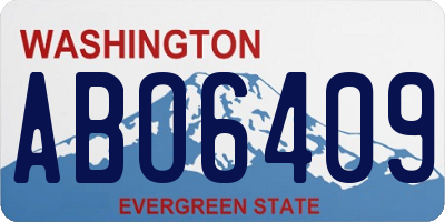 WA license plate ABO6409