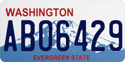 WA license plate ABO6429
