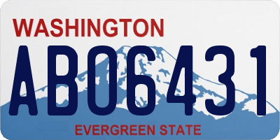 WA license plate ABO6431