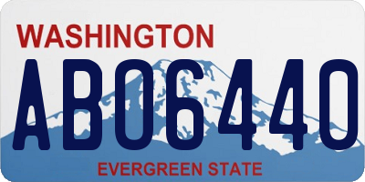 WA license plate ABO6440