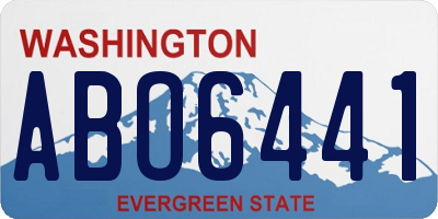WA license plate ABO6441