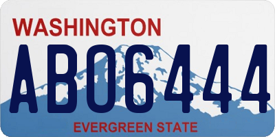 WA license plate ABO6444