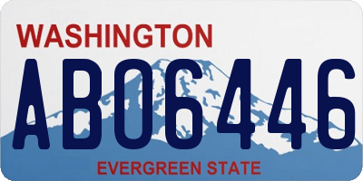 WA license plate ABO6446