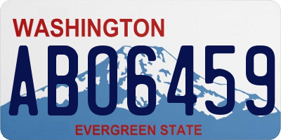 WA license plate ABO6459