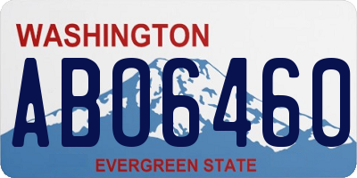 WA license plate ABO6460