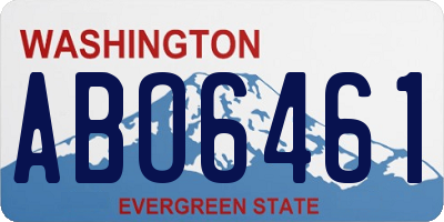WA license plate ABO6461