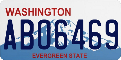 WA license plate ABO6469