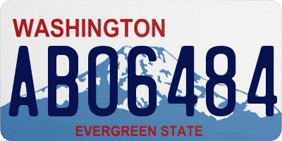 WA license plate ABO6484