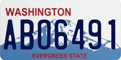 WA license plate ABO6491