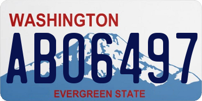 WA license plate ABO6497