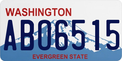 WA license plate ABO6515