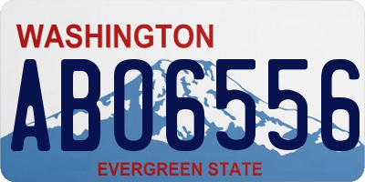 WA license plate ABO6556