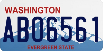 WA license plate ABO6561
