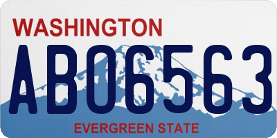 WA license plate ABO6563