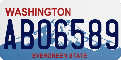WA license plate ABO6589