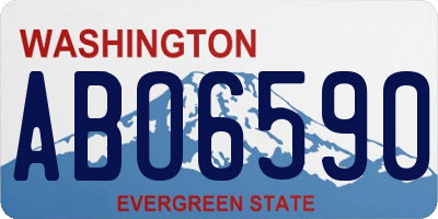 WA license plate ABO6590