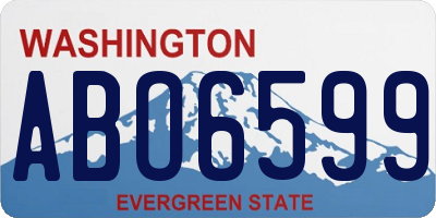 WA license plate ABO6599