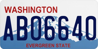 WA license plate ABO6640