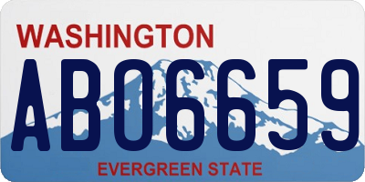 WA license plate ABO6659