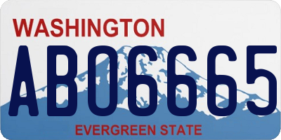 WA license plate ABO6665