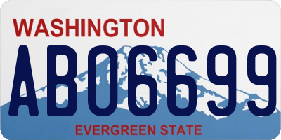 WA license plate ABO6699