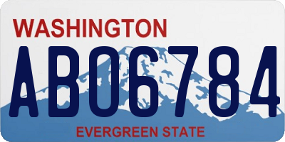 WA license plate ABO6784