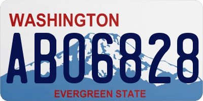 WA license plate ABO6828