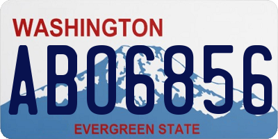 WA license plate ABO6856