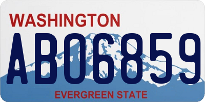 WA license plate ABO6859