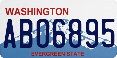 WA license plate ABO6895