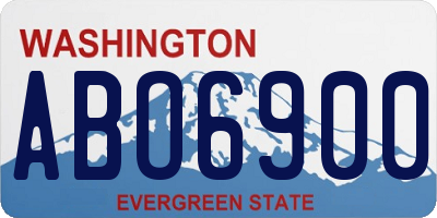 WA license plate ABO6900