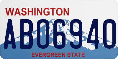 WA license plate ABO6940