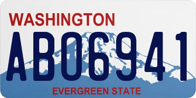 WA license plate ABO6941