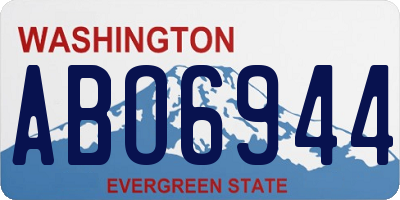 WA license plate ABO6944