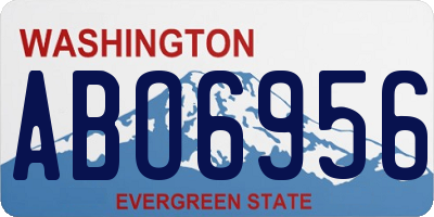 WA license plate ABO6956
