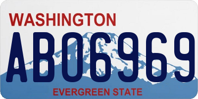 WA license plate ABO6969