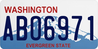 WA license plate ABO6971