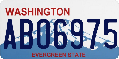 WA license plate ABO6975