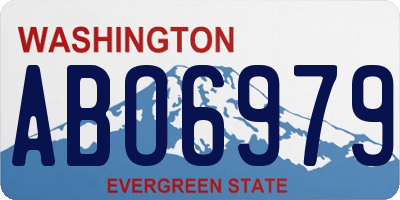 WA license plate ABO6979