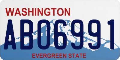WA license plate ABO6991