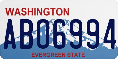WA license plate ABO6994