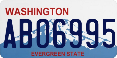 WA license plate ABO6995