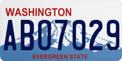 WA license plate ABO7029