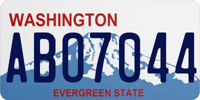 WA license plate ABO7044