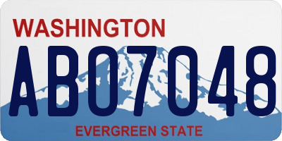 WA license plate ABO7048
